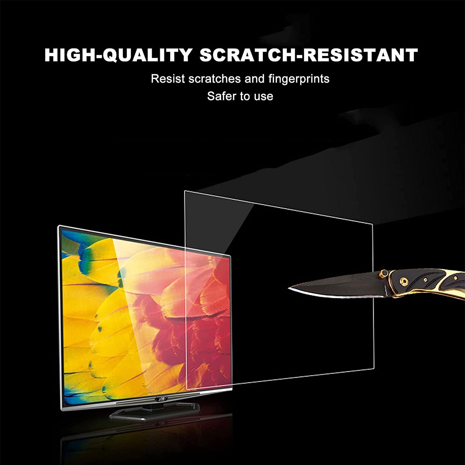 Folia ochronna na ekran telewizora 32-75 cali, folia antyodblaskowa blokująca ekran do monitora komputera PC TV - 40 cali 875 * 483 mm, 40 cali 875 * 483 mm, 40，40 inch 875 * 483mm