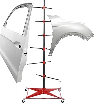 71 Inch Panel Tree Paint Stand with 6 Hook Levers