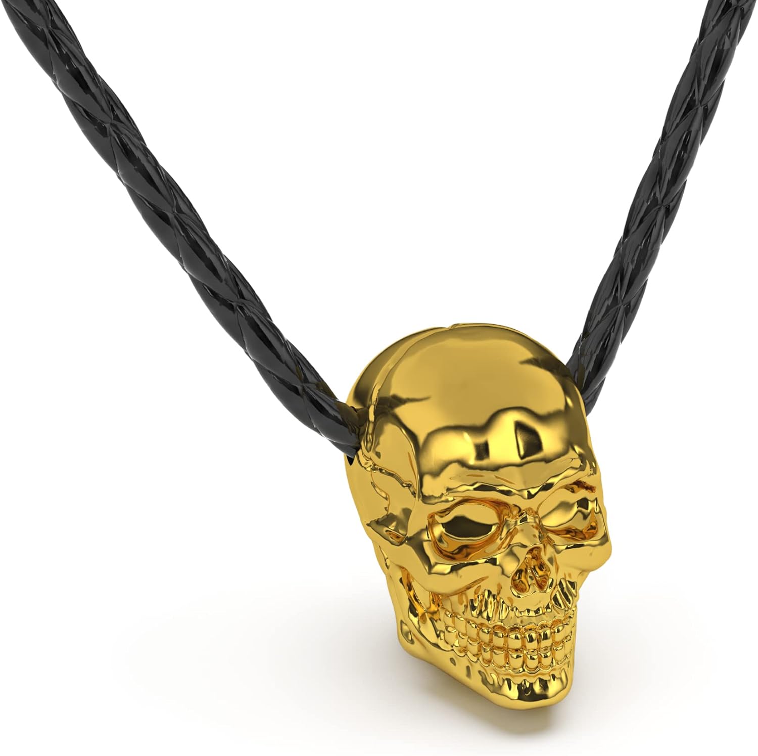 SERASAR Premium Leather Necklace Men | Stainless Steel Pendant | Secure Clasp | Three Colors | Jewelry Box Included