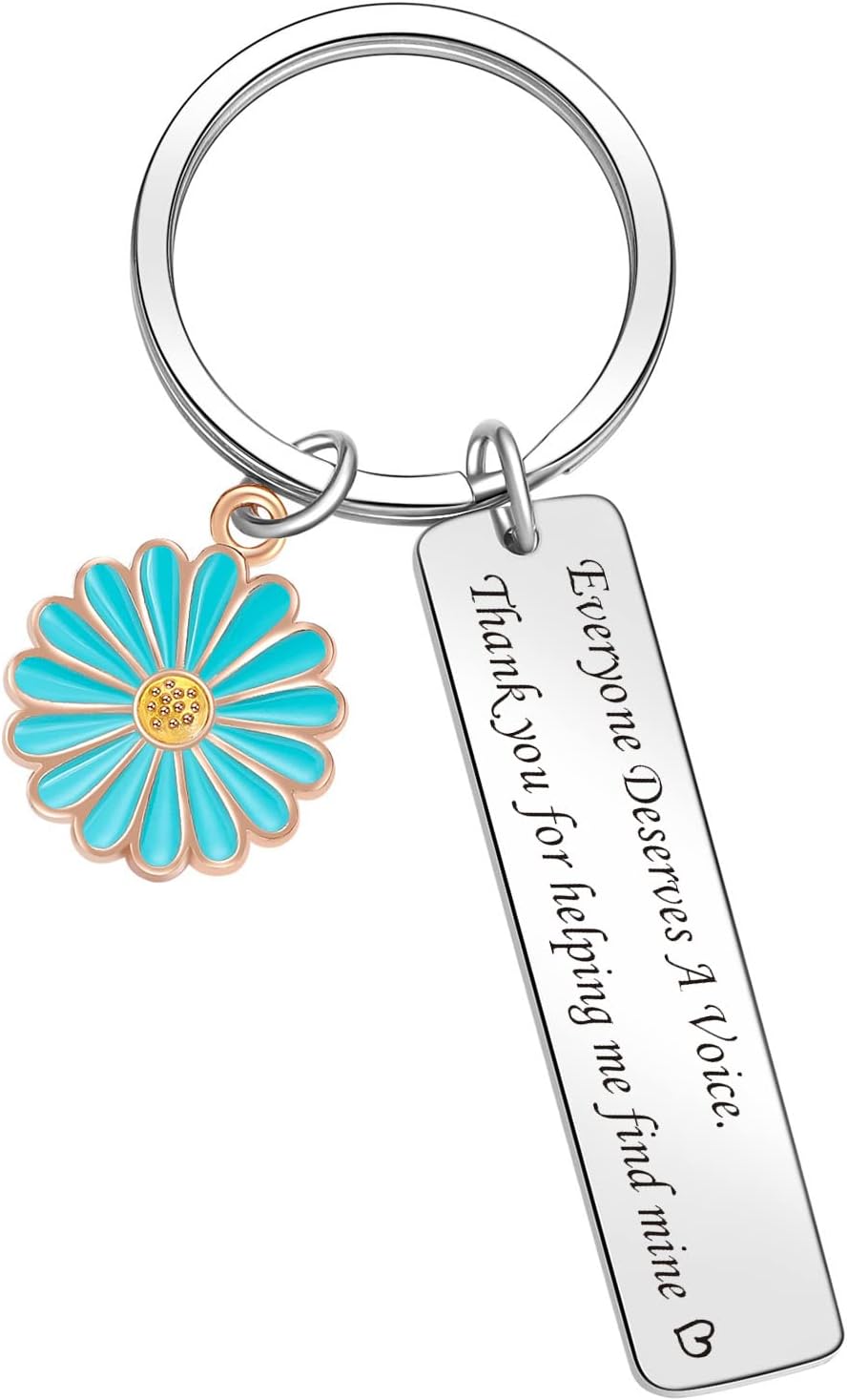 Speech Teacher Keyring Speech Coach Jewelry Speech Therapy Thank You Keychain