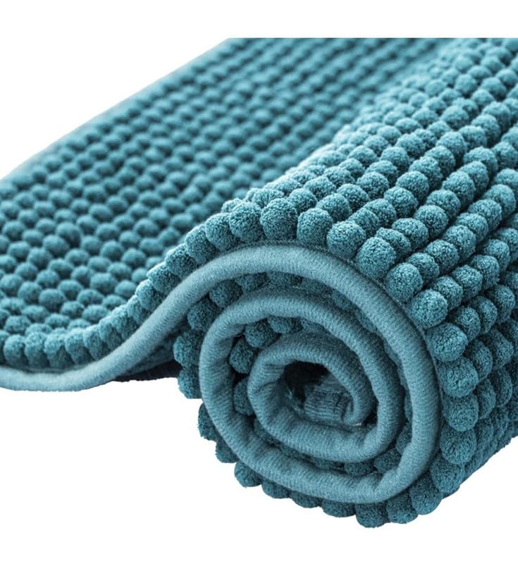 Rosslyn Shaggy Chenille Rectangular Bath Mat (40 * 60 Cm) Extra Soft Super Absorbent Anti Skid Door Mats for Home/Bathroom/Bedroom/Kitchen/Floor Mat Pack of 1 - Aqua Blue (B0CWH9GMVF) Amazon Price History, Amazon Price Tracker