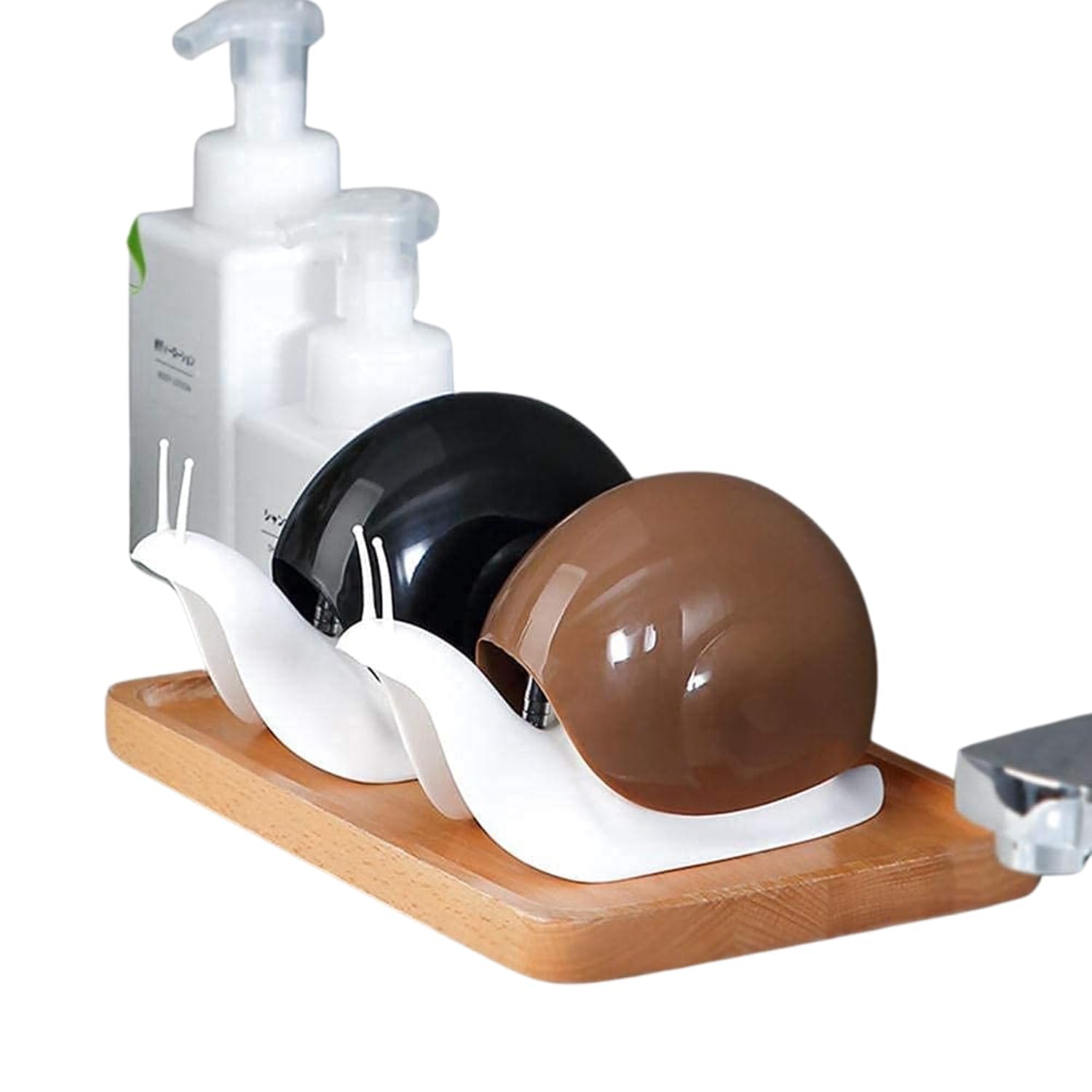 Evilia Ecom Cute Snail Soap Dispenser Hand Soap Pump Lotion, Hand Sanitizer, Shampoo, Shower Gel Dispenser for Bathroom, Kitchen Counter, Bathroom Accessories