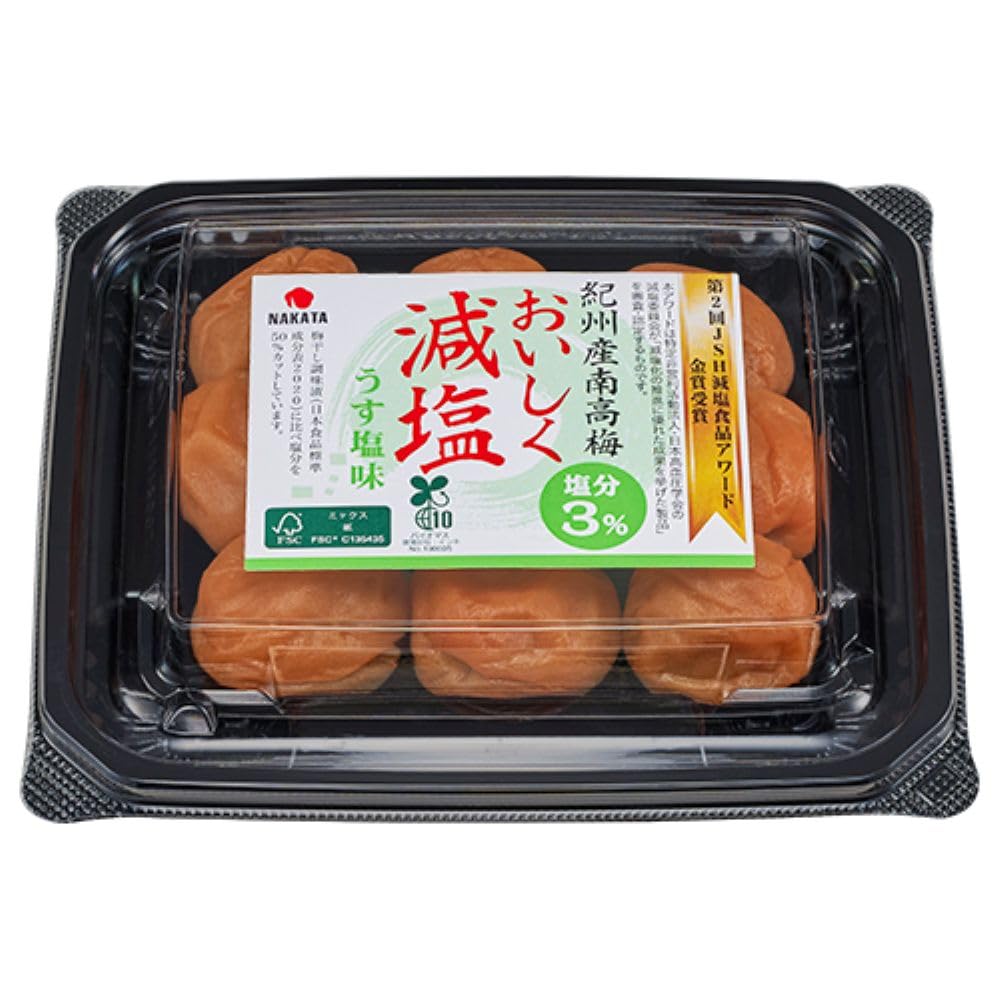 中田食品 紀州南高梅 おいしく減塩 塩分3% しそ風味 250g