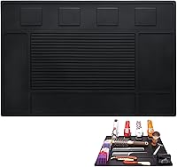 Vista 7 de yeesport Tapete organizador de herramientas de peluquería, almohadilla de silicona flexible para herramientas de peluquería, almohadilla magnética