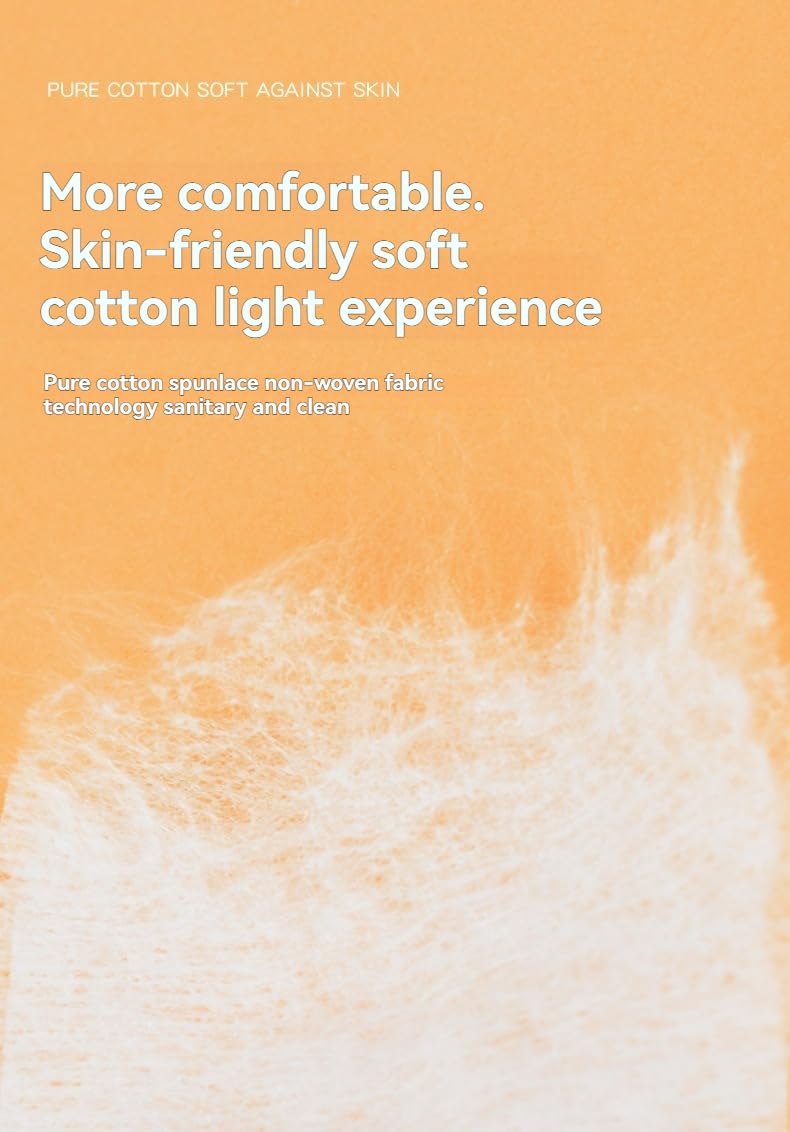 Cabiuty Premium Cotton Pads for Face, 222 Count.100% Cotton. for Makeup Remover, Toner. Natural Facial Cleansing Pad.