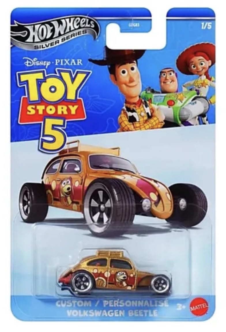 Hot Wheels Custom Volkswagen Beetle Toy Car, Entertainment-Themed 1:64 Scale Vehicle with Enhanced Deco, Exclusive Wheels & Collectible Packaging (Styles May Vary)-image-45