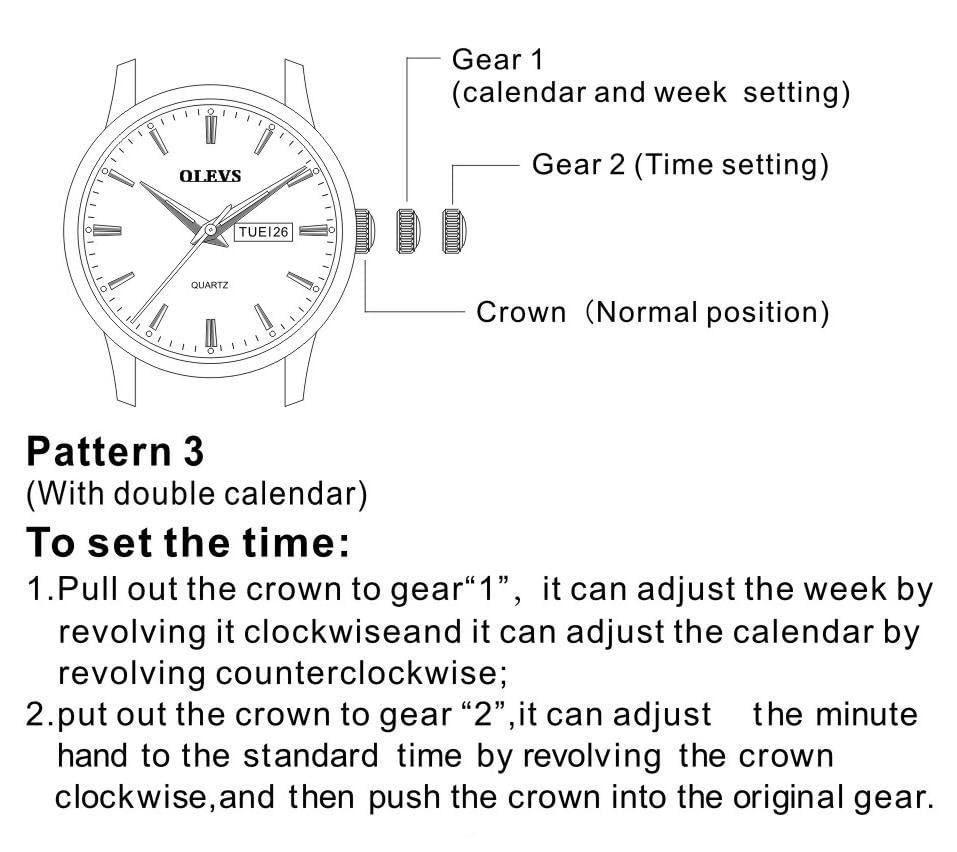 Image of OLEVS Watches for Men Business Dress Diamond Analog Quartz Big Face Luxury Classic Stainless Steel Waterproof Luminous Two Tone Wristwatch