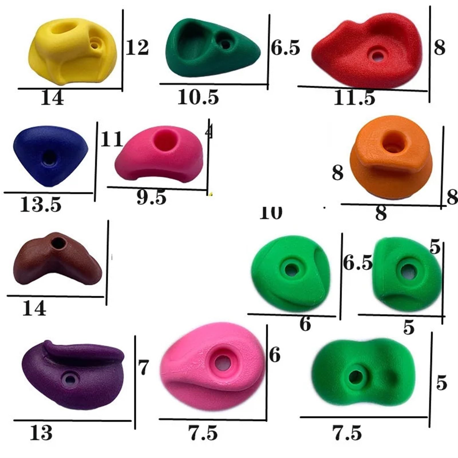10 Pezzi di Mani e Piedi tengono la Presa, Divertenti Giochi Sportivi al Coperto, Giocattoli for Il Fitness for Staffa del Telaio(Color)