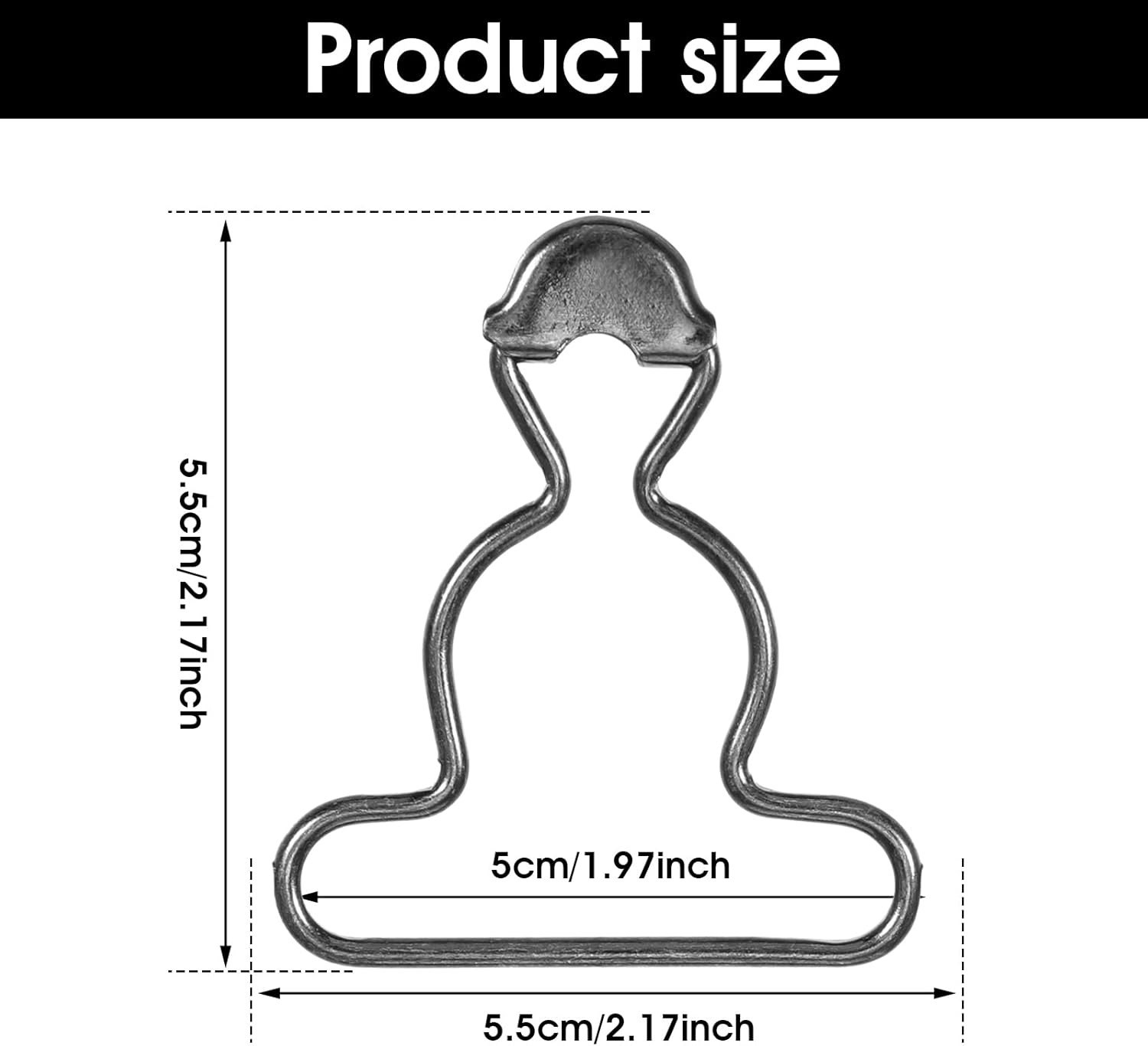 Lusofie 12Pcs Suspender Buckles Dungaree Overall Buckles Matal Overall Clasp Replacement Overall Clips - Image 2