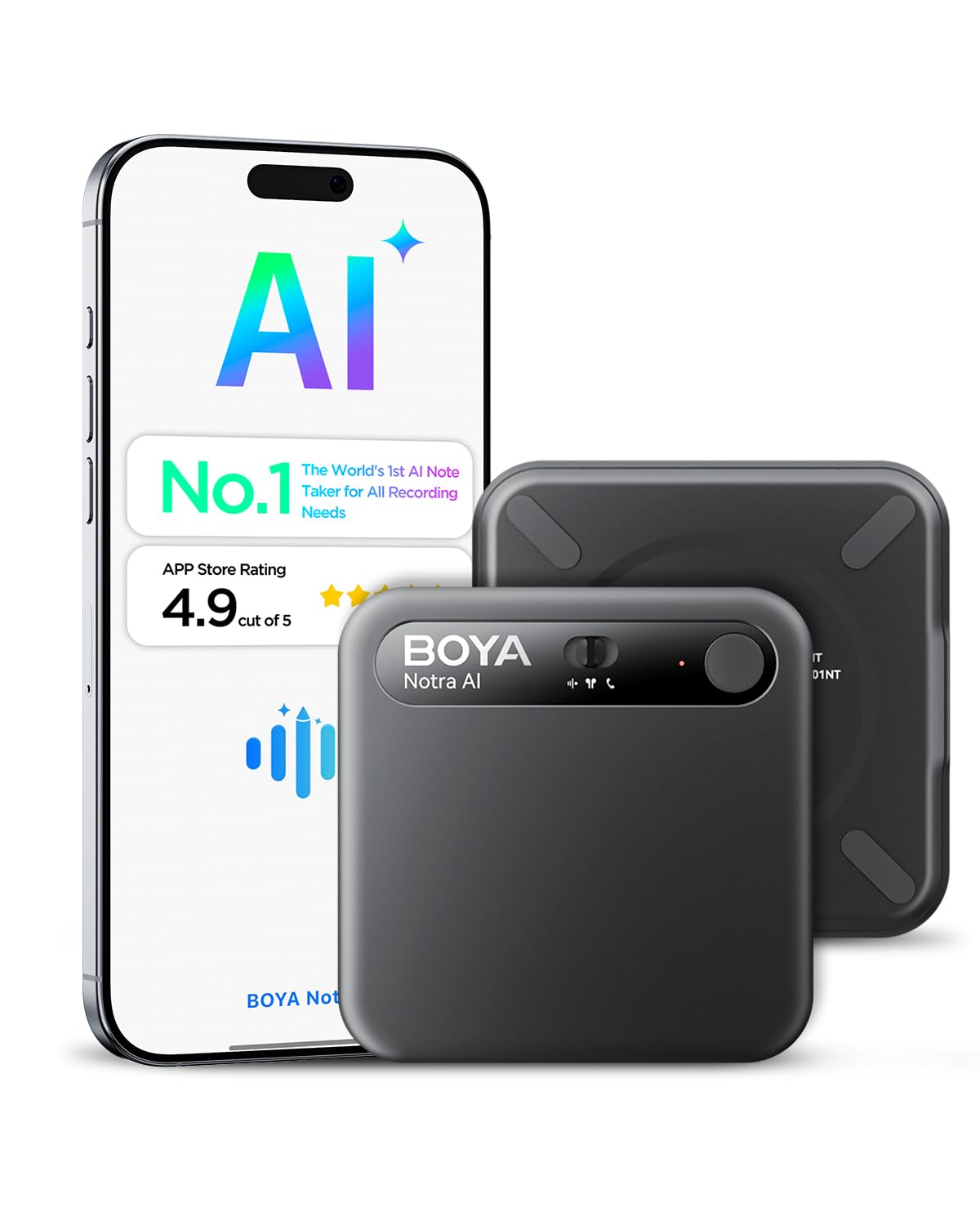 Amazon.com: BOYA Notra AI Voice Recorder,3-Mode Capture -Ambient