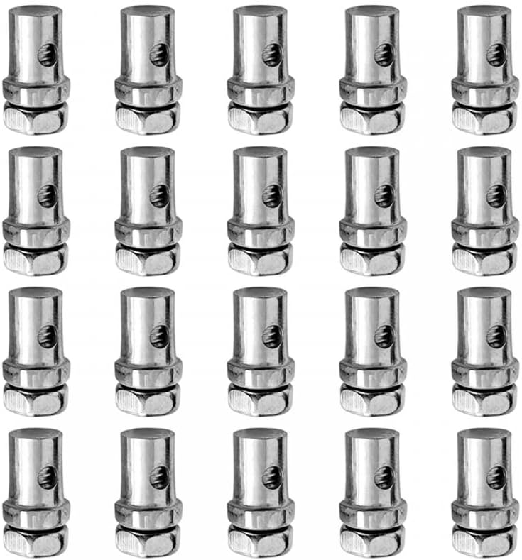 20PCS Throttle Cable Ends, 3.5mm Cable Stop Lock Clamps