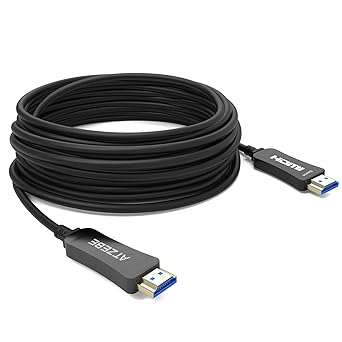 33ft 10m Fiber Optic HDMI Cable, 4K@60Hz HDR,18Gbps,444,Dolby Vision | Ultra-Slim & Pull-Through-Ready | Pro AV & Home Theater Long-Distance Backbone | Works with PS5,Apple TV & 4K Screens