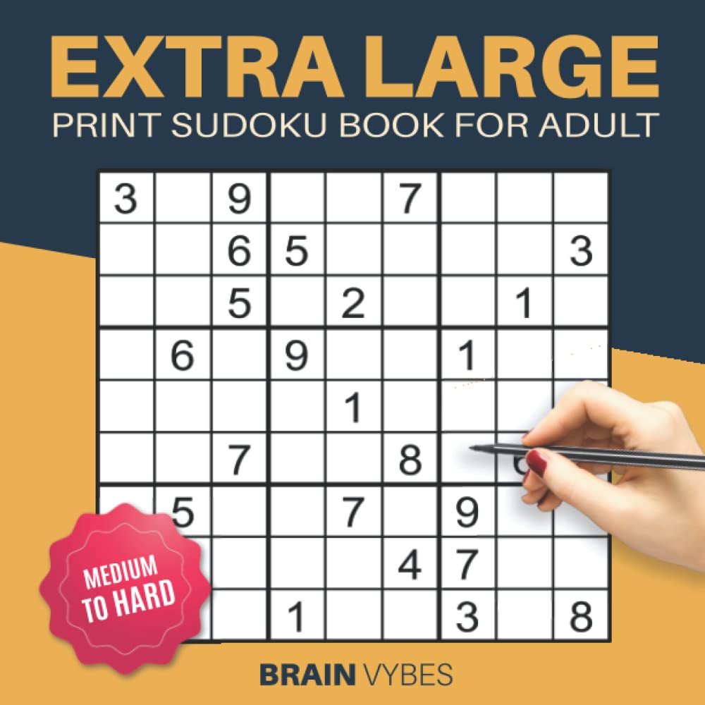 Extra Large Print Sudoku Book for Adult: The Ultimate Sudoku Extra Large Print Adult Activity Book | The Perfect Extra Large Sudoku Puzzles Gifts & ... Grandpa, Grandma, Mum, Dad, Smart Kids