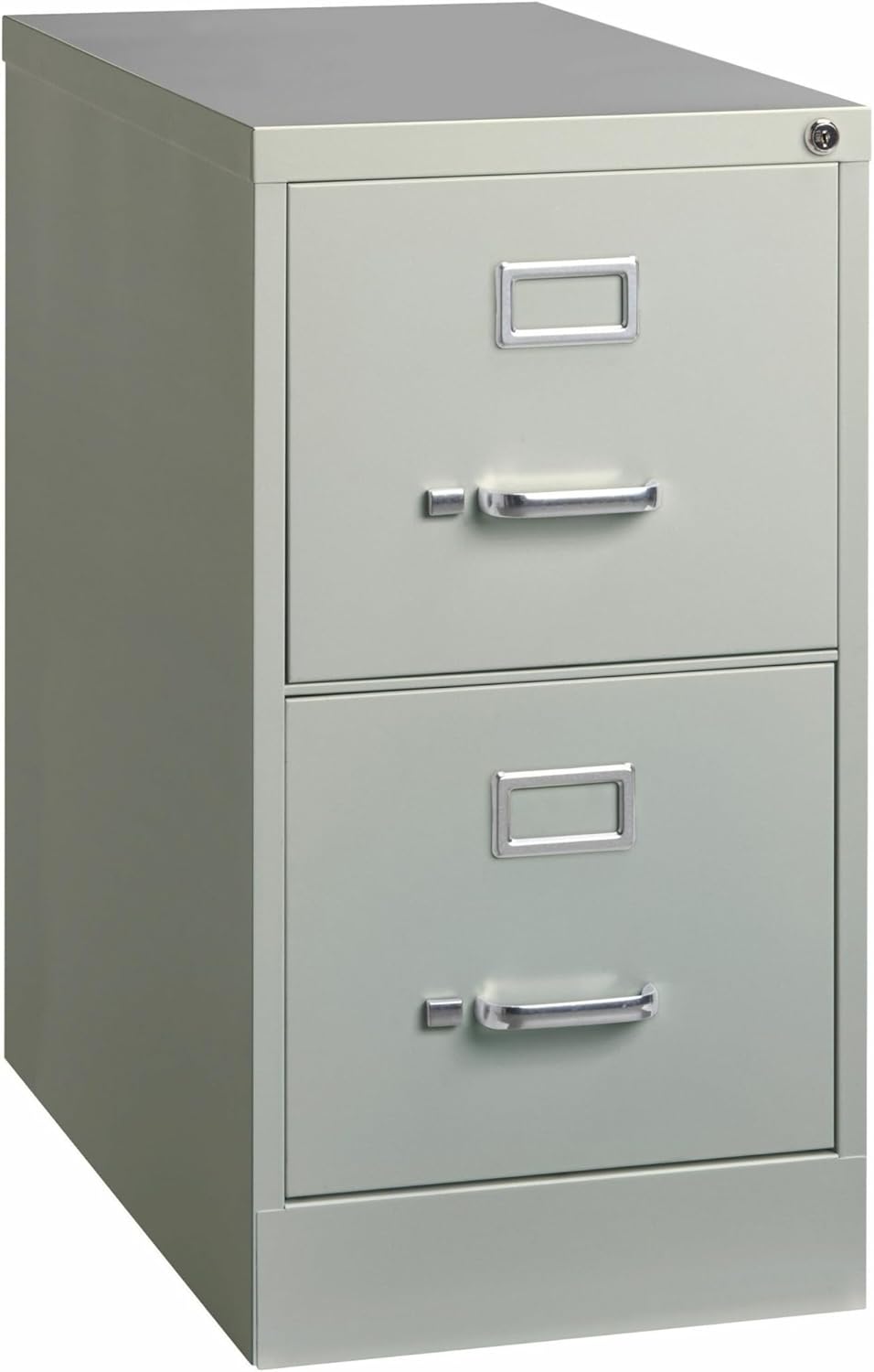 Lorell 60654 2-Drawer Vertical File, w/ Lock, 15-Inch x25-Inch x28-3/8-Inch , Light Gray
