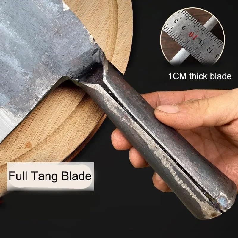 Meat Cleaver Knife, Thicken Blade Butcher Chopping Knife Chopping Cleaver Bone Cutting Knives Handmade Butcher Cleaver For Chop Goat Cow Bone