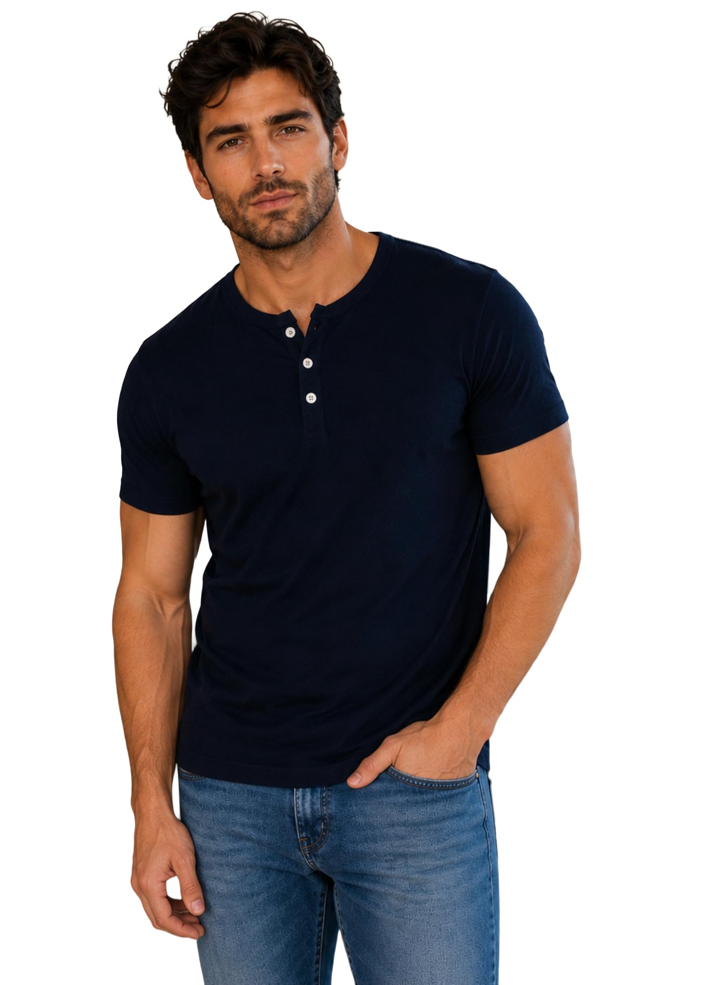 london hills T Shirt for Man | Men Henley Neck Tshirts | Tshirt Shirts Men | Gym T Shirts for Mens Workout T-Shirts for Man Cotton Stylish Henly Neck T Shirt Half Sleeve Regular Fit Solid Multicolour-picture-35