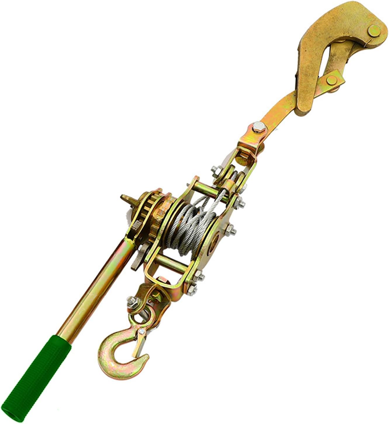 Rope Tightener - Wire Tightener Rope Tensioner - Pulley System, Lifting Pulley with Reinforced Gears, Ratcheting Manual Tensioner, Wire Ratchet