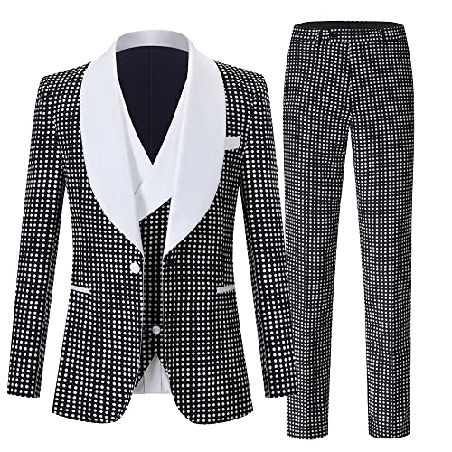 Costume 3 pièces homme à pois en finir avec les tenues ternes pour la cérémonie de Noël