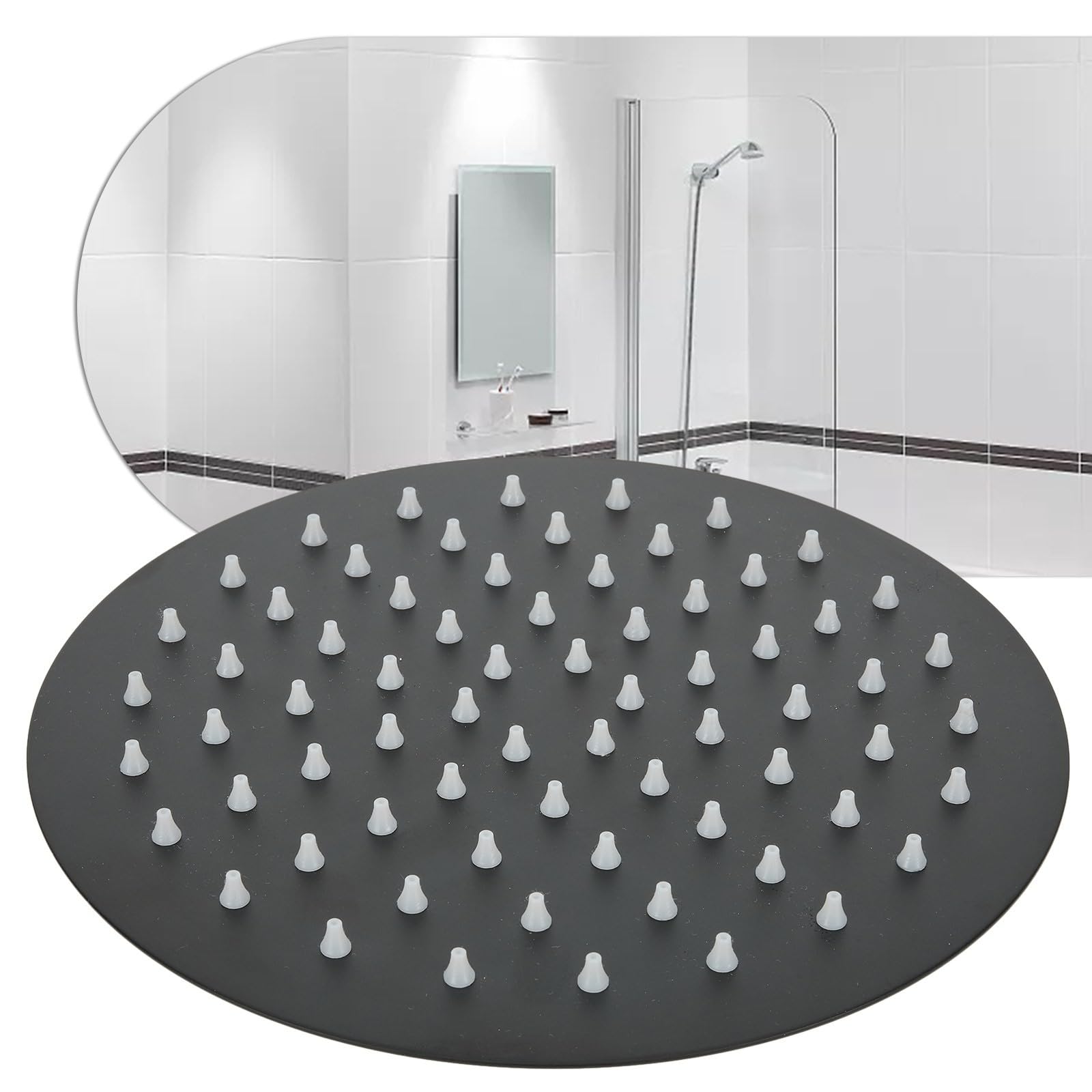 Pommeau de douche rond haute pression ciel de pluie avec connexion standard 1,27 cm