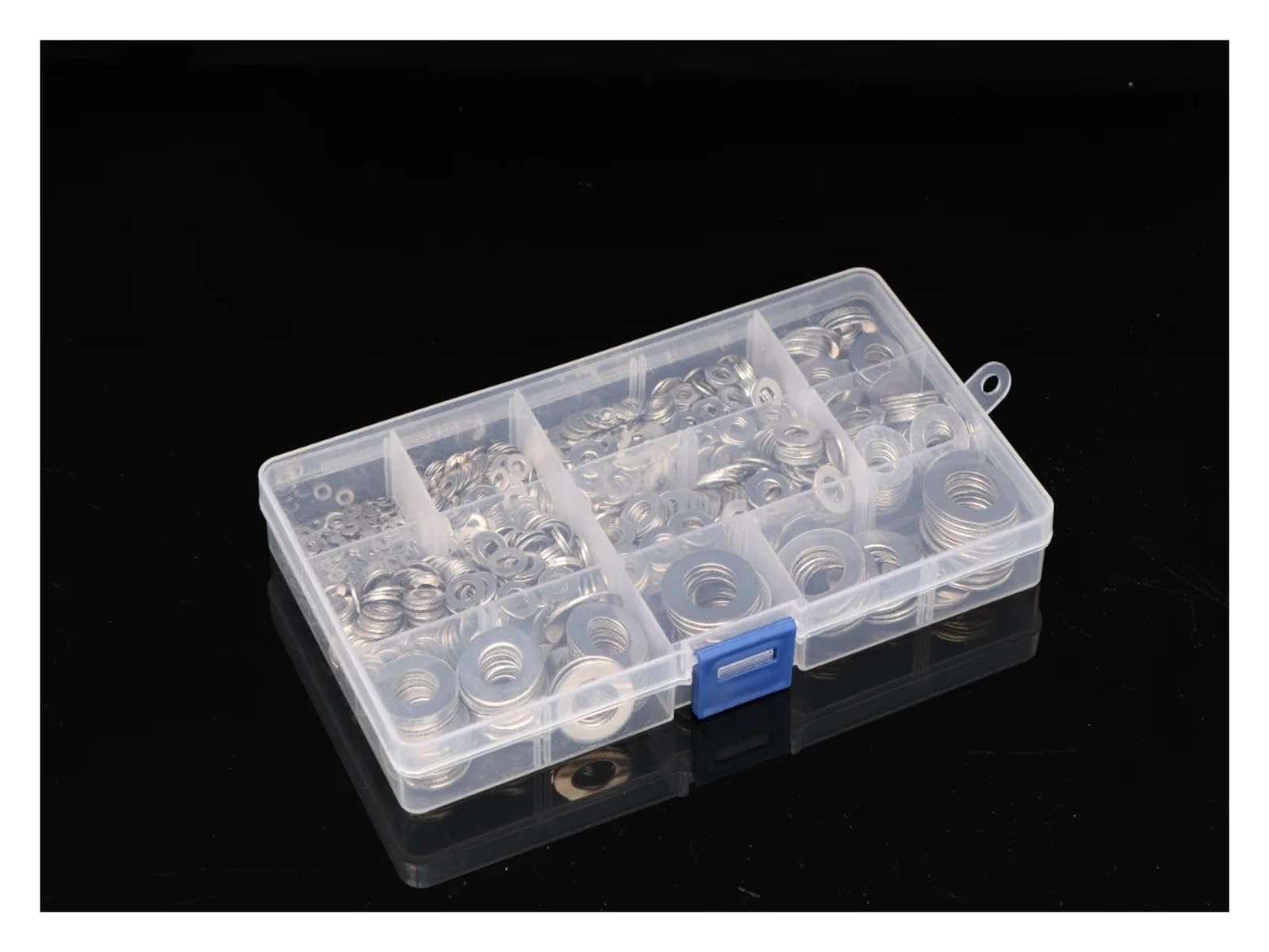 Kit d'assortiment de rondelles plates en acier inoxydable (360/580/684/1010 pièces) : M2, M3, M4, M5, M6, M8, M10 et M12 Pour Vis(1010PCS M2-M12)