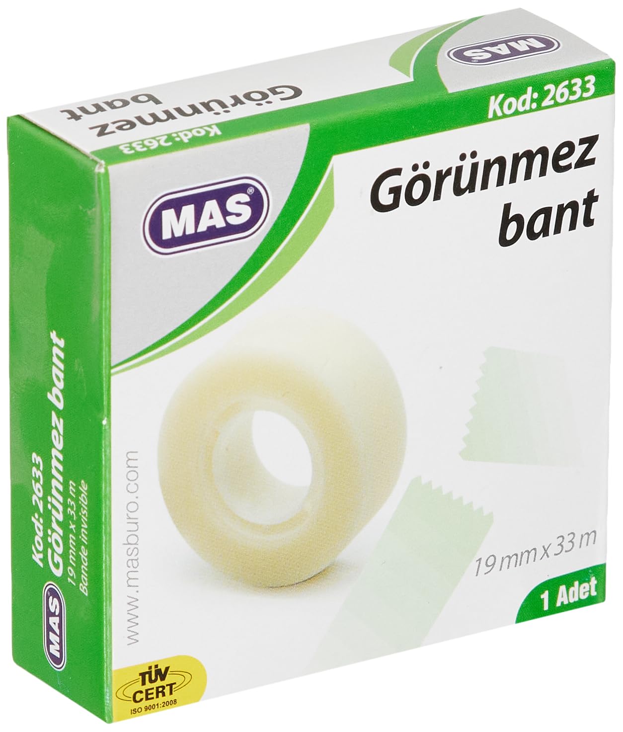 Taśma klejąca 19 mm x 33 m x rolka przezroczystej taśmy opakowaniowej