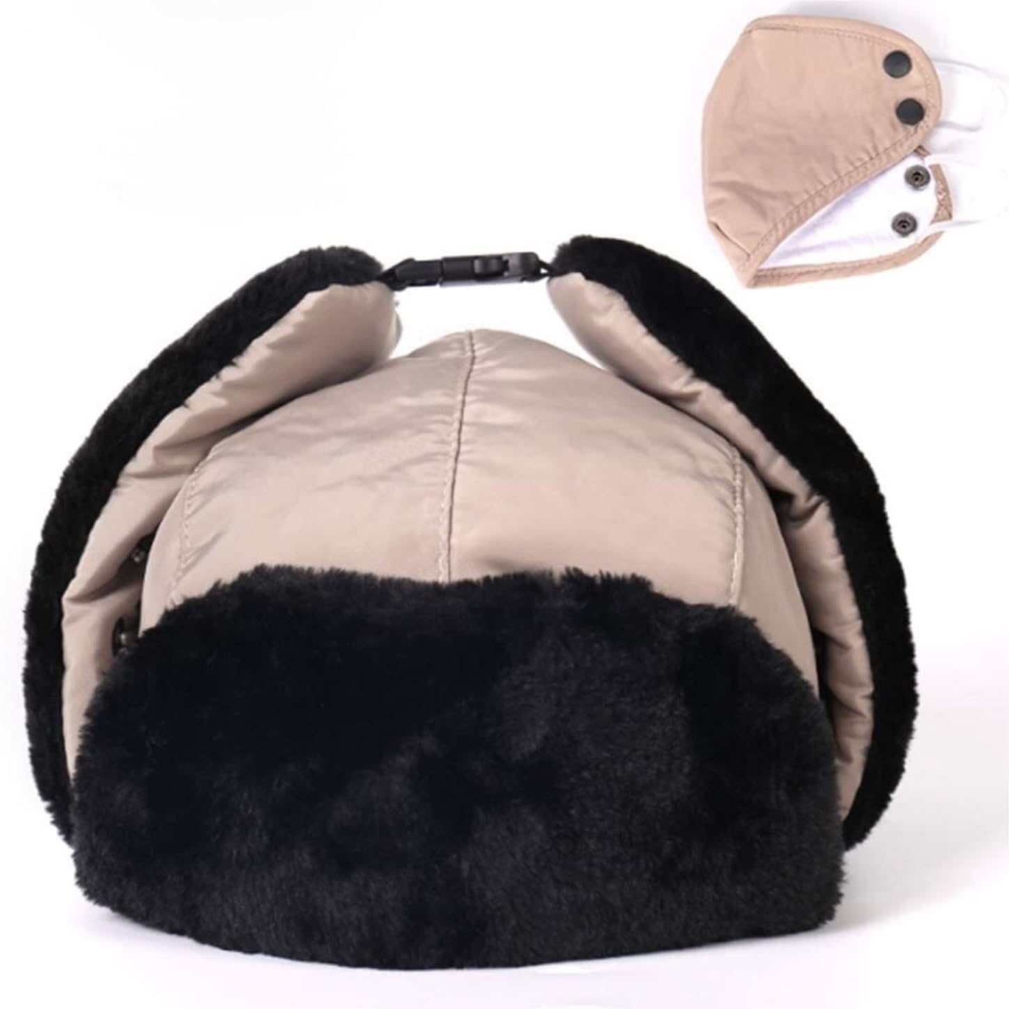 Mütze Wintermütze Unisex-Winter-Bombermütze Wintermütze Mit Ohrenklappen Und Abnehmbarer Maske, Die Warm Hält Haube Winter