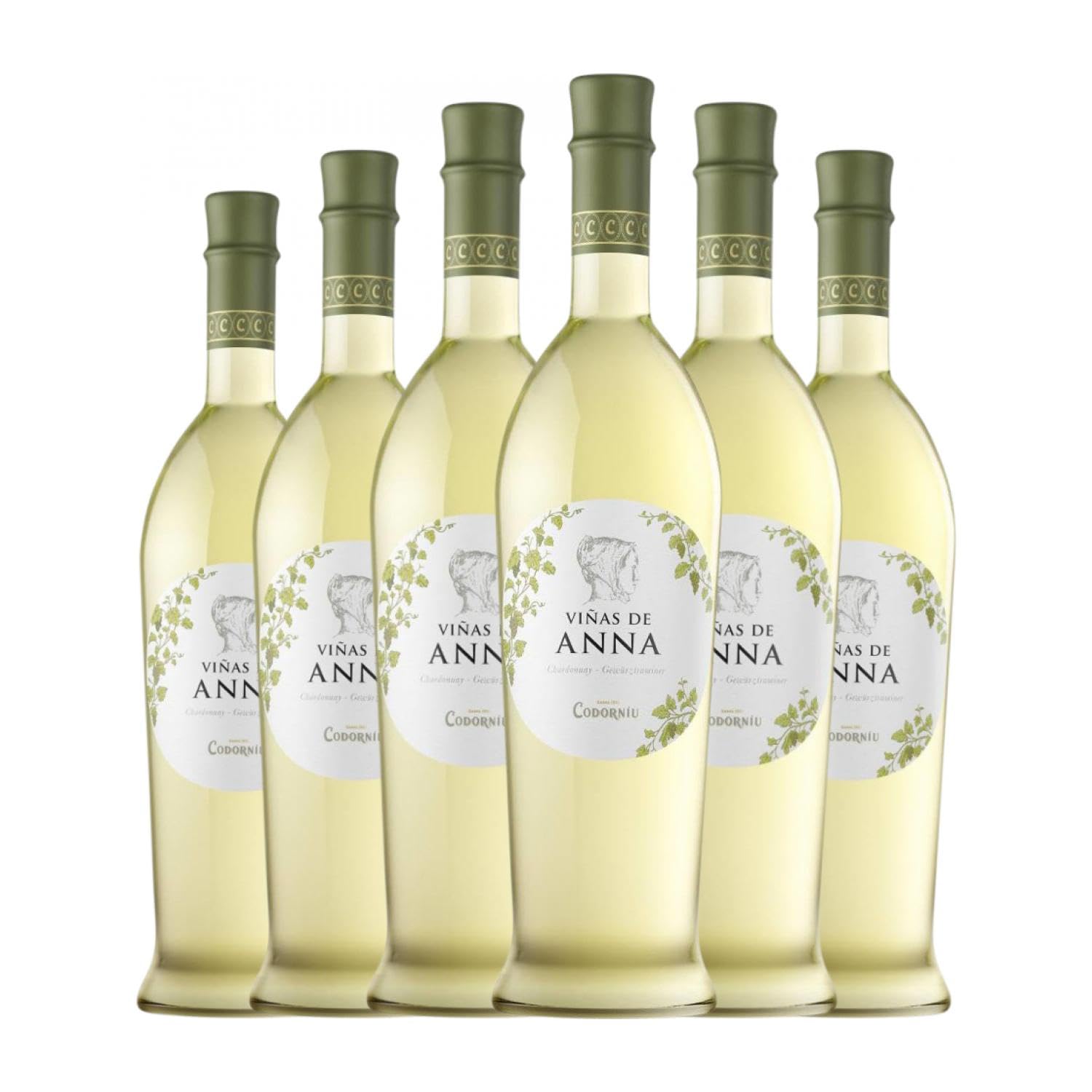 Codorníu Viñas de Anna Blanc de Blancs Catalunya Crianza 75 cl Vino blanco (Caja de 6 Botellas de 75 cl)