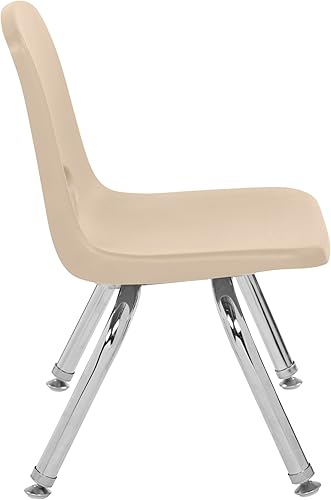 Miniatura 262 de Factory Direct Partners 10355-BL Silla escolar apilable de 10 pulgadas, asiento apilable para estudiantes con patas de acero cromado y rodamientos