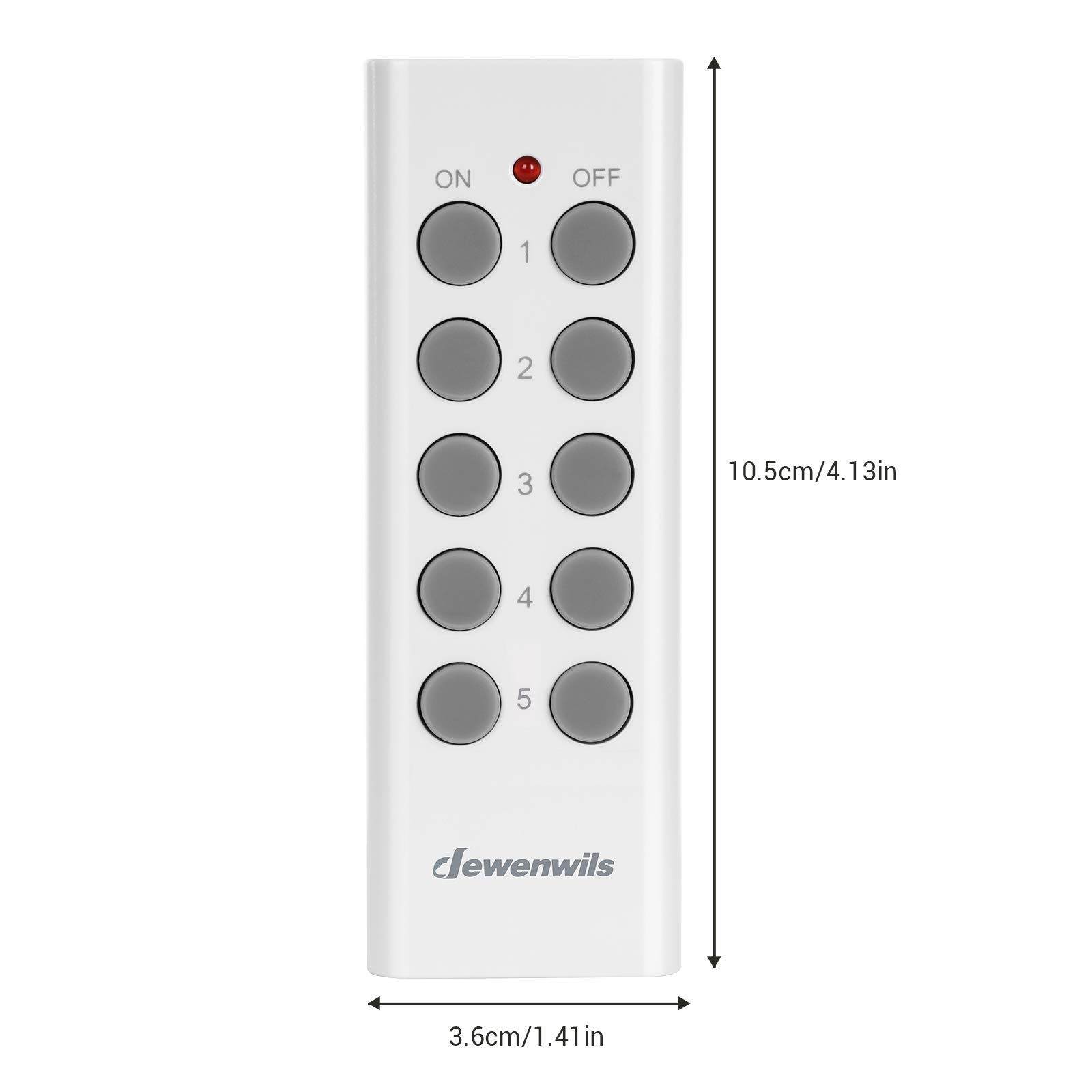 DEWENWILS Télécommande unique sans fil pour DHRS104A, DHRS203A, DHRS205A, DHRSO01A (1 télécommande programmable sans prise)