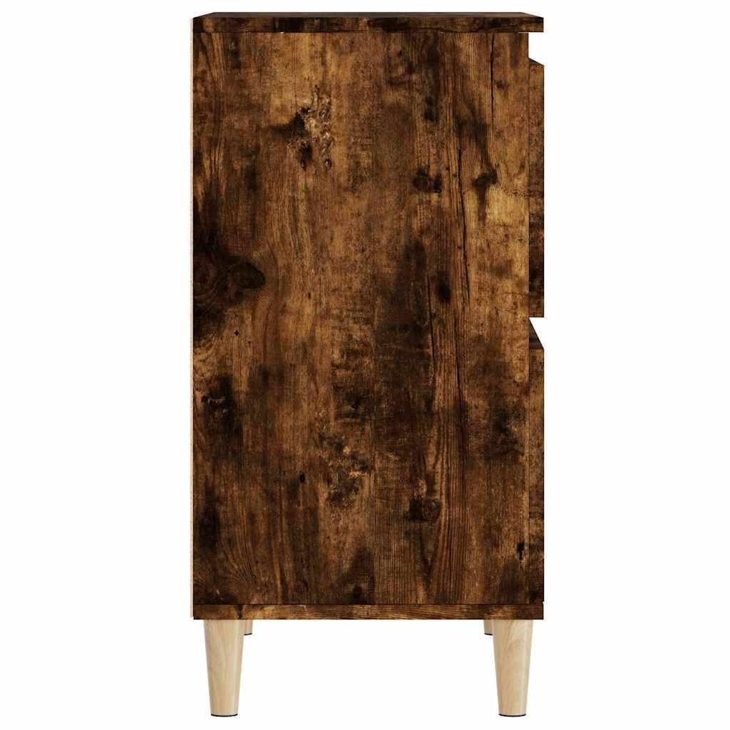 Générique 2-częściowy bufet wędzony dąb 60x35x70 cm drewno inżynieryjne, szafka do przechowywania z 4 przegródkami, klasyczny mebel w formie bufetu z miejscem na wyświetlacz, łatwy do czyszczenia