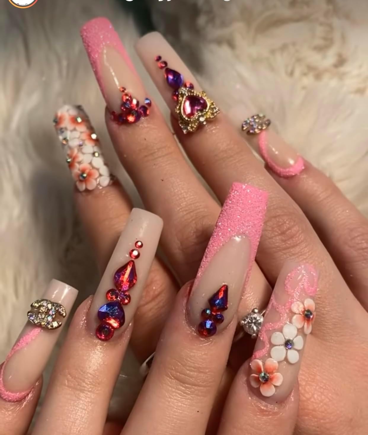 HaFloNa- Enhance Your Artistic Projects with 3D Acrylic 48Pcs Tiny Apricot Flowers Handmade -The Kit Short & Medium Size Set 3D Flowers for Nails Designs (48Pcs Tiny Apricot Blossom)