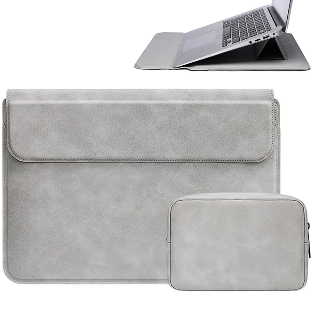 Funda para ordenador portátil de 13,3 pulgadas gris para llevar al café 8