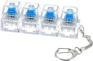 Yopple Keyboard Keychain for stress Relief, Keyboard Fidget Keychain Keyboards Decompression Button Finger Clicker Toys Sensory Fun Toys Button Stress