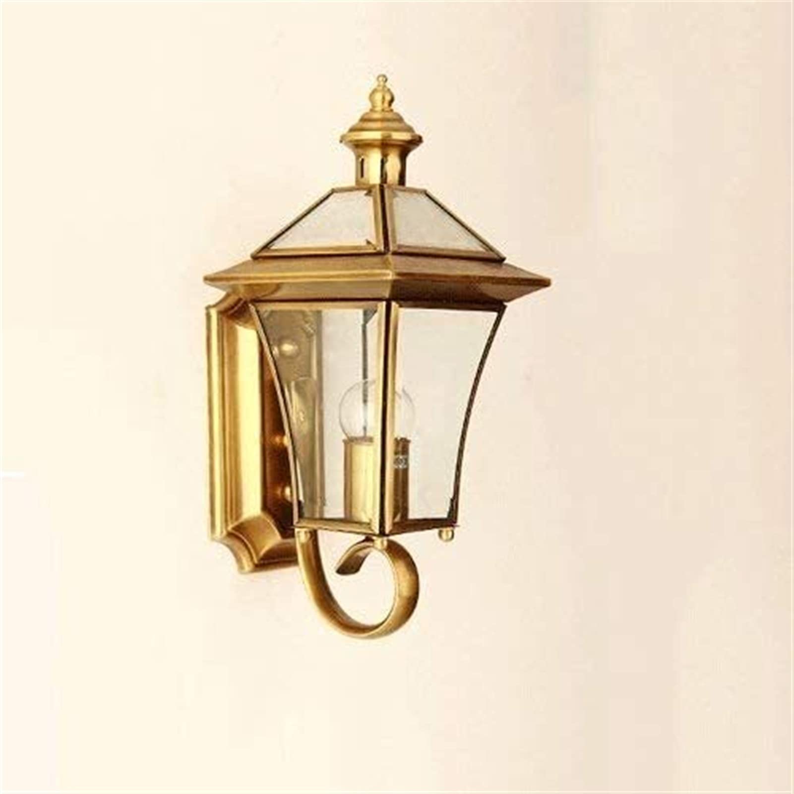 Lampe en laiton E27 en cuivre doré haut de gamme pour illumination de cour