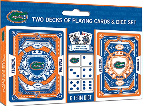 MasterPieces NCAA Florida Gators 2 Pack Cards and Dice Set