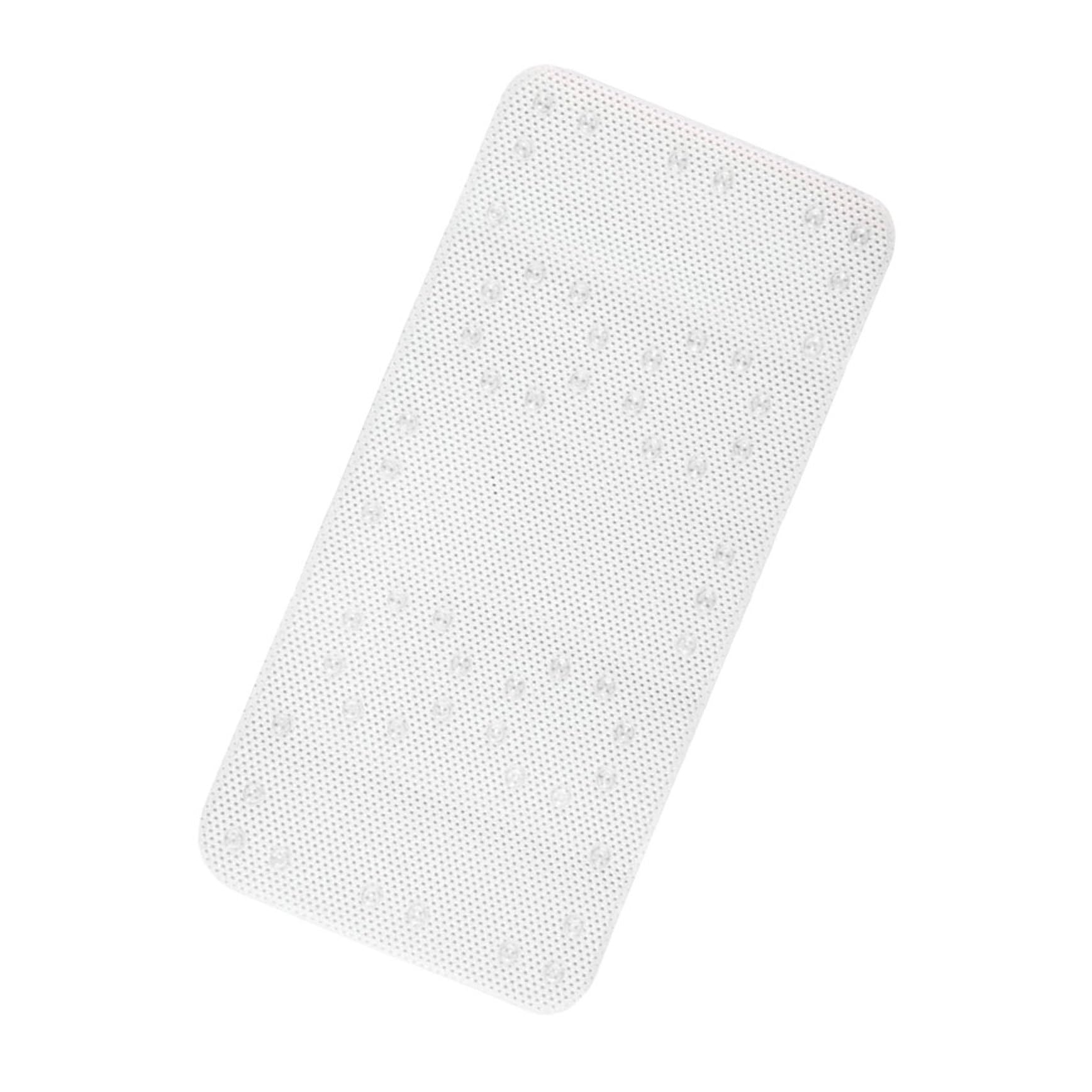Alfombrilla antideslizante para bañera de PVC blanco con ventosas de seguridad
