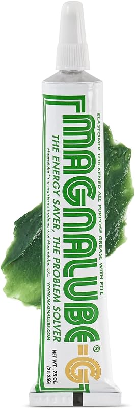 Magnalube-G All Purpose Grease – No Drips or Leaks – Waterproof High-Temp, Dielectric – PTFE Lubricant for Door Hinges, Tracks, 3D Printers, Marine, Reels, Bearings, Joints – 0.75oz Tube, 1-Pack | Waterproof, Corrosion Resistant PTFE Lubricant