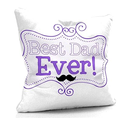 DreamVio Mirco Fabric Filled Cushion for World's Best Dad,Pyare Papa,Gifts for Daddy,Grandpa on Birthday's & Father's Day Color : White Size : 12 x 12 inch Design 100