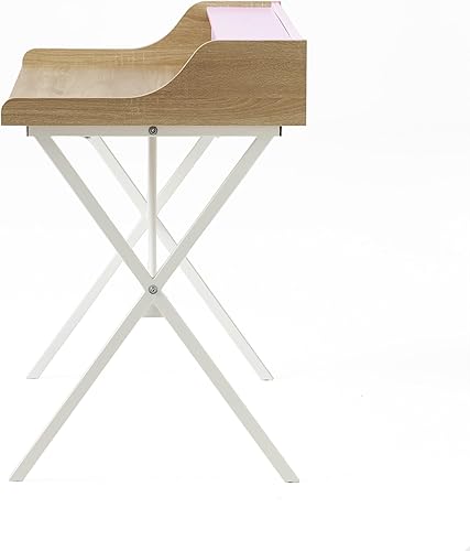 Miniatura 9 de Christopher Knight Home Aalto - Escritorio para computadora, roble y melamina blanca