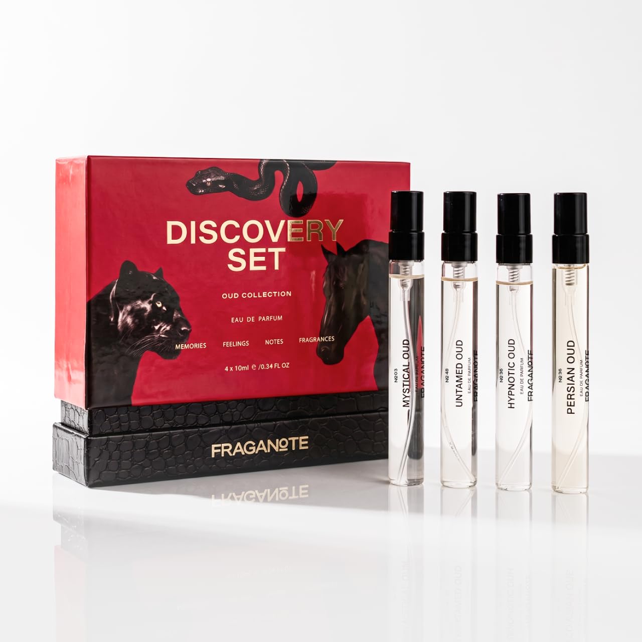 Fraganote Oud Discovery Set - 4N x 10ML Perfume for Man (40ml) | Long Lasting Eau De Parfum | Premium Man Perfume | Ideal for Gifting | Oud Notes-picture-49