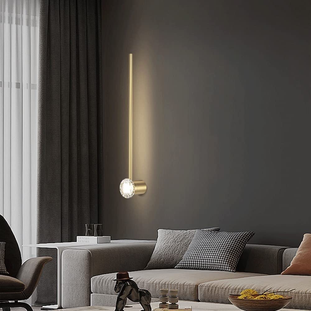 Lampa ścienna rip Linear Vanity Light Minimali LED Indoor H65 pełna miedź korpus lampy g Roomoom dekoracja korytarza lampa dekoracyjna 40 cm