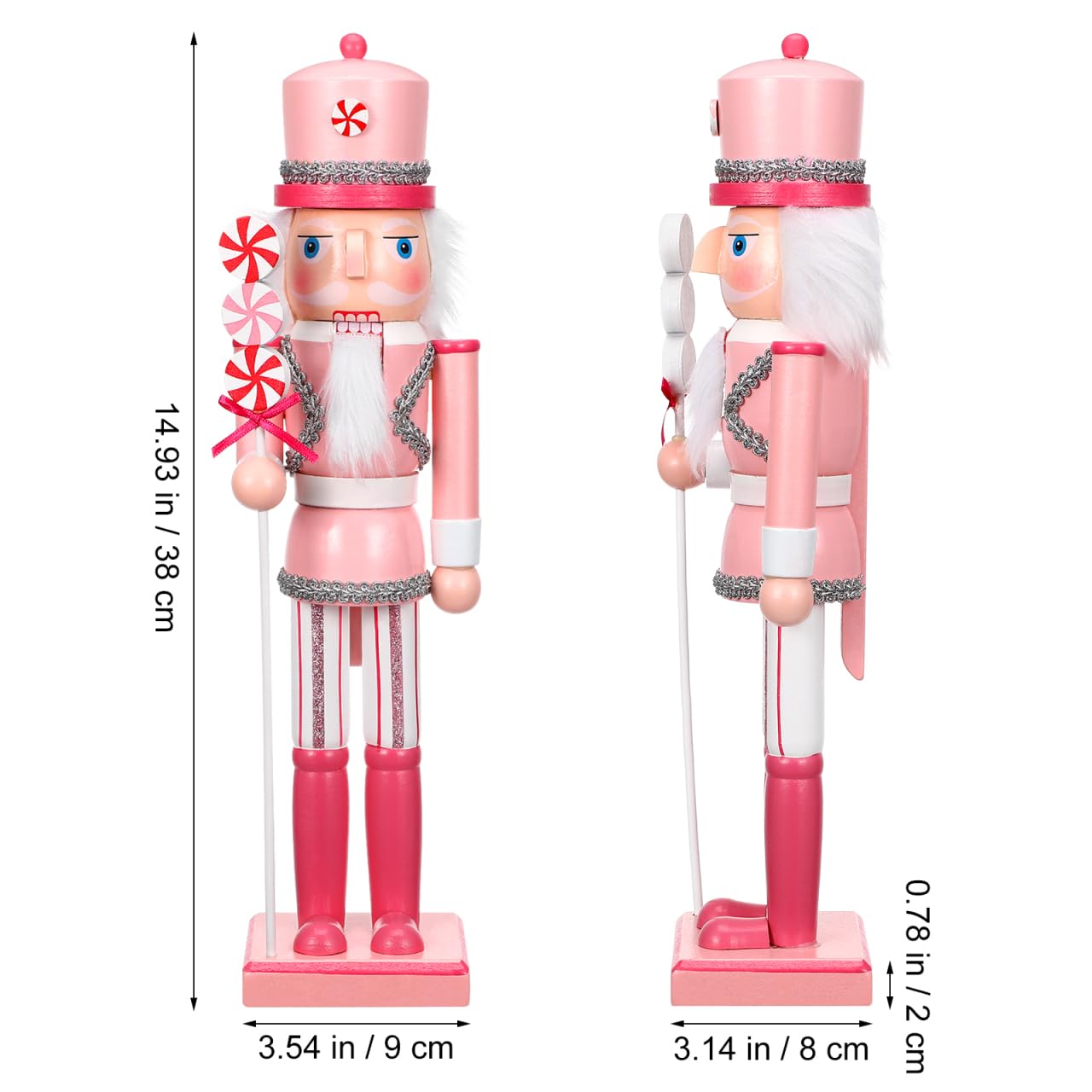 TOPBATHY Weihnachtsornamente, Nussknacker, Weihnachtsdekoration, Nussknacker, Figur aus Holz, für Zuhause