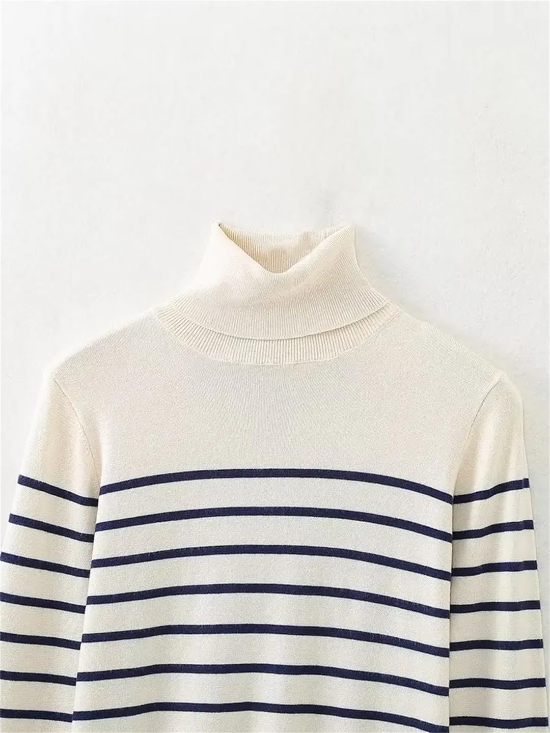 Maglione da donna a collo alto casual tinta unita a maniche lunghe a costine Bttons maglione lavorato a maglia