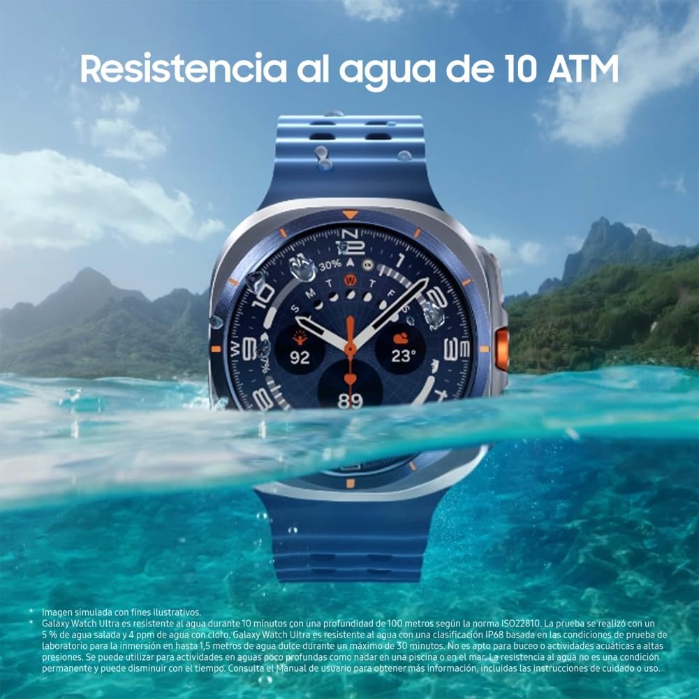 Samsung Galaxy Watch Ultra 2025 47mm - Smartwatch LTE con IA, Titanio, Botón Personalizable, Control de Salud, Garantía del Fabricante 3 Años + 1 año Extra, Plata Titanio (Versión española)