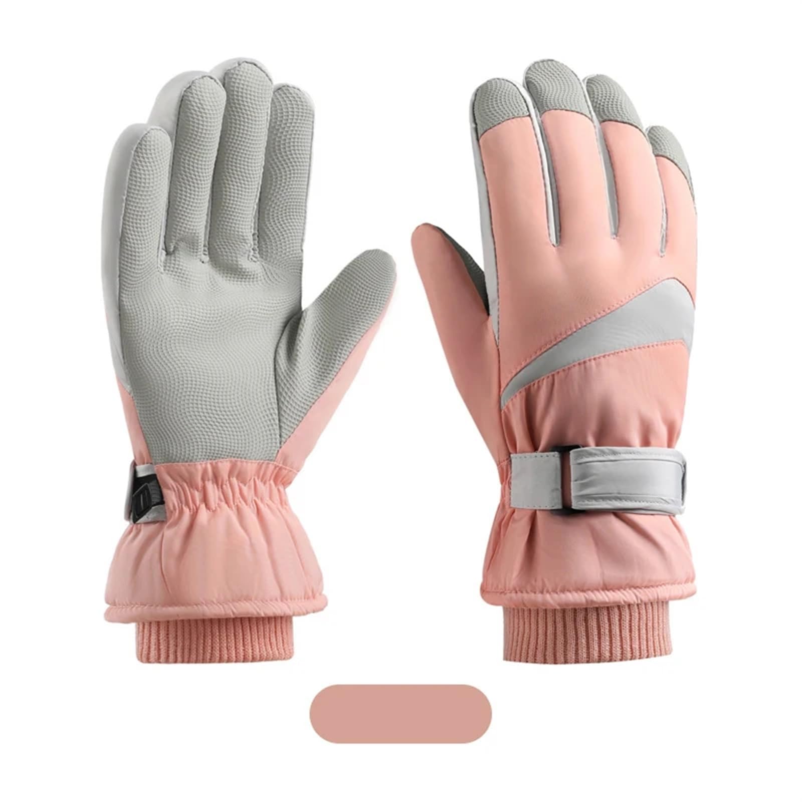 Guantes de esquí for Hombre y Mujer, Guantes cálidos Lana Gruesa for Ciclismo, Resistentes al Agua, con Pantalla táctil, a Prueba Viento, a la Moda para Clima Frio