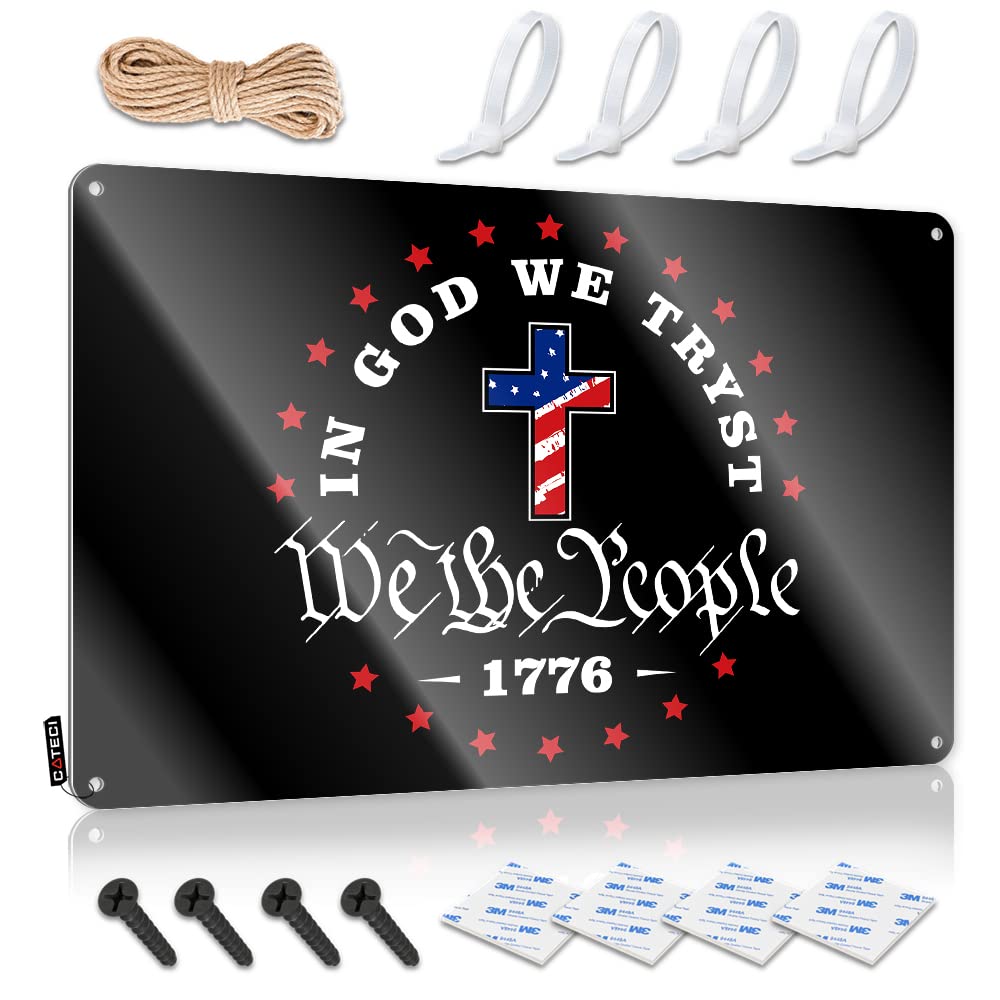 Bar Tin Signs Vintage We The People In God Trust Tin Sign Bar Tin Signs Vintage Funny Sarcastic Signs(30X40CM)