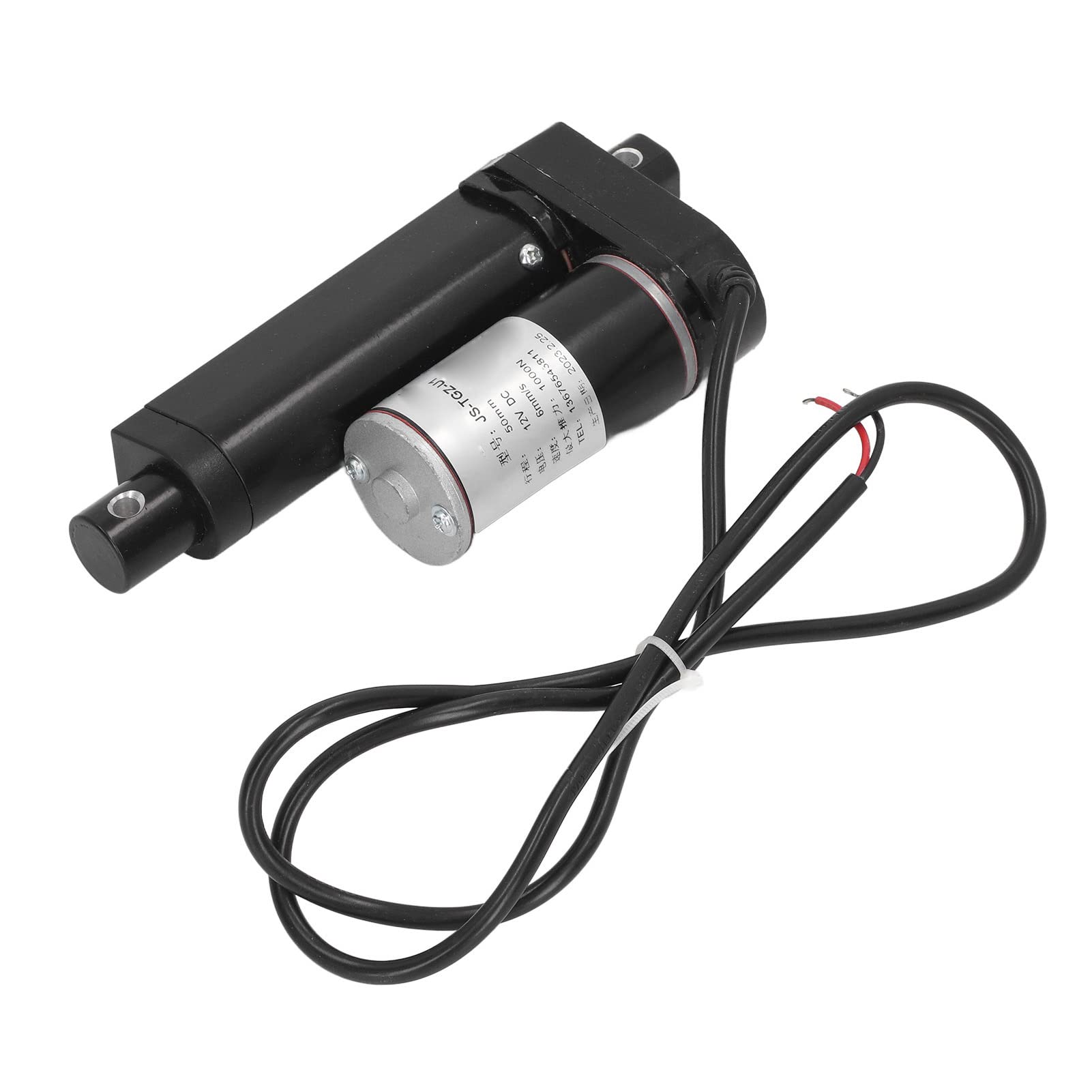 FTVOGUE Siłownik Elektryczny Siłownik Liniowy 12 V, Silnik z przekładnią metalową Mały Liniowy 1000 N Skok 50 Mm z Pilotem Zdalnego Sterowania do Automatyzacji Urządzenie do Otwierania Drzwi