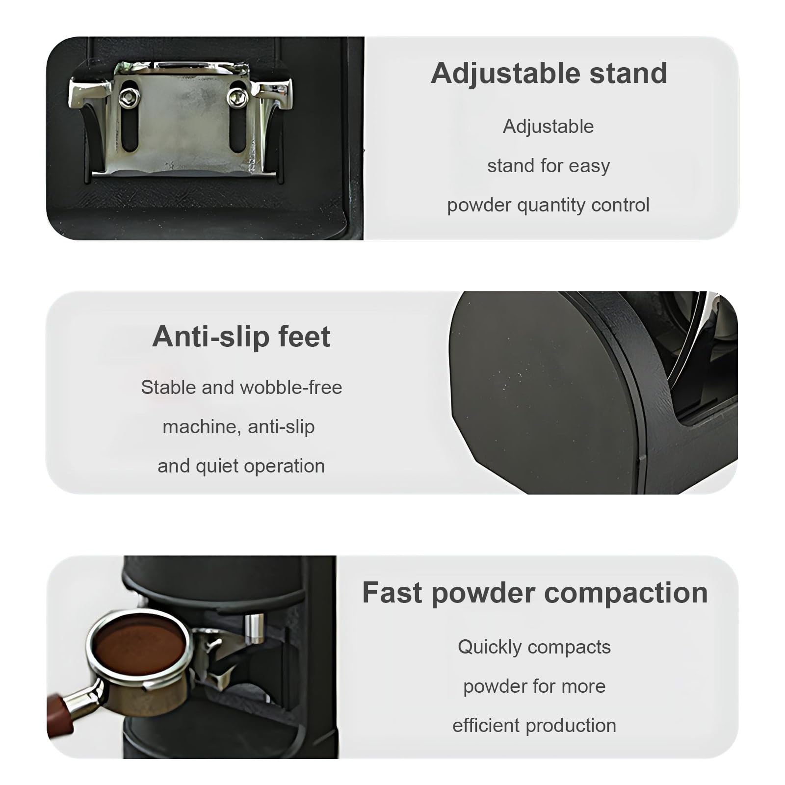 Nowy Tamper Do Kawy 58 Mm - Automatyczny Elektryczny Ekspres Do Kawy Mielonej Do Espresso - Ciśnienie 5-30 Kg (22-66 Funtów) Black-ScrewThread