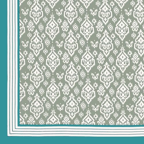 Image of BLOCKS OF INDIA Hand Block Printed 300 TC Cotton Super King Size Bedsheet(106 x 106) (Multi 18)