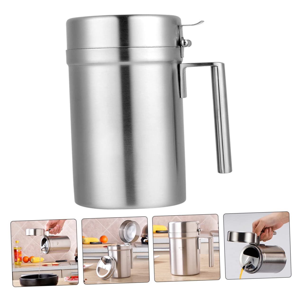 LIFKOME Botella Dispensadora De Aceite De Cocina Recipiente Para Vinagre y Salsa De Soja Aceitera Práctica Para Cocinar Restaurantes y Barbacoas Dispensador De Aceite